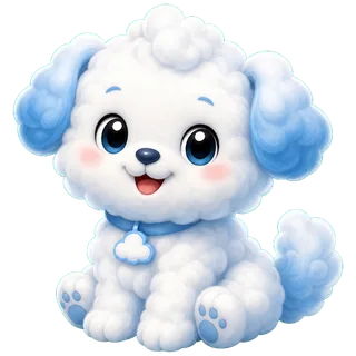 Perrito Nube, acompañante visual de Mubuli